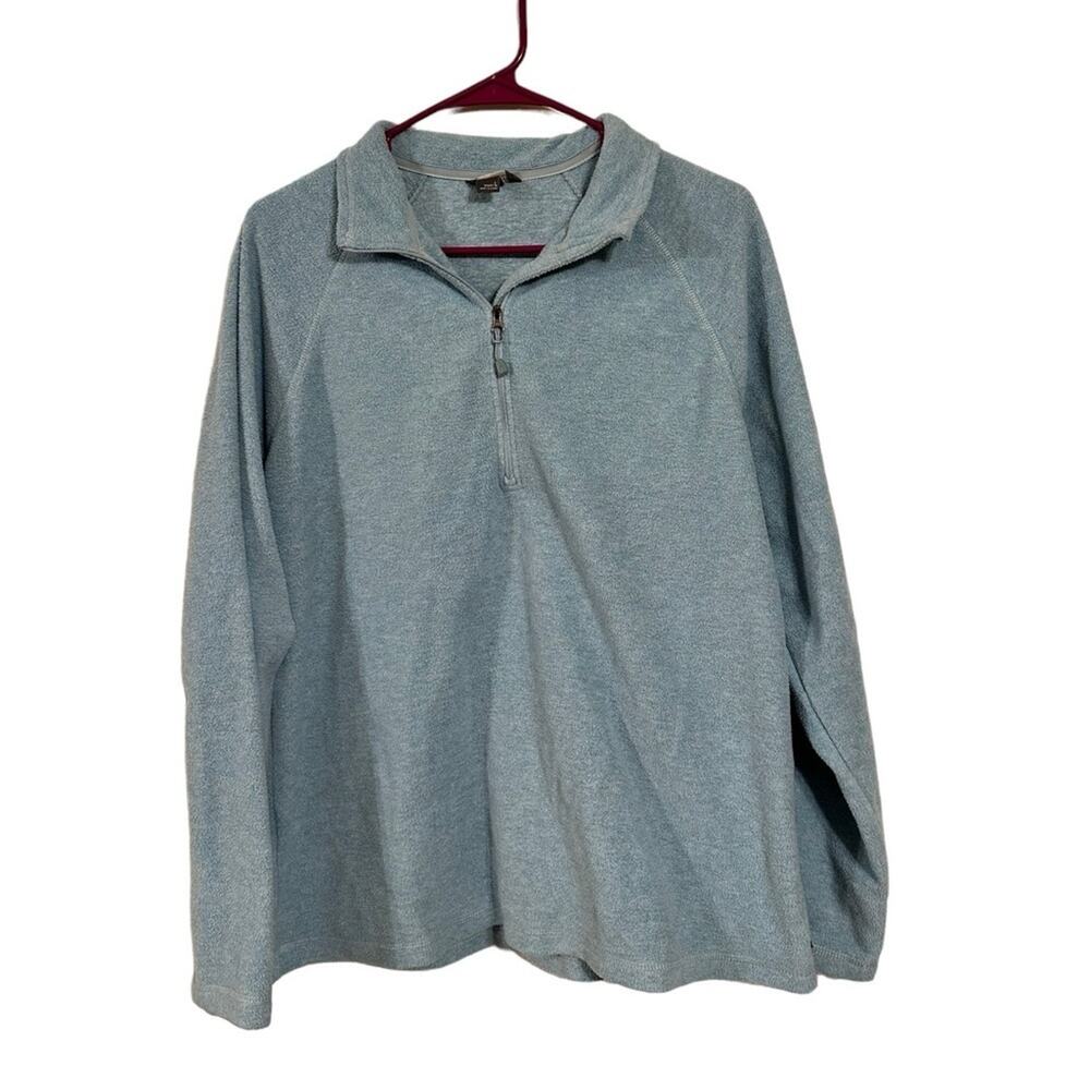 Women’s Eddie Bauer Quarter Zip Blue Fleece Pullover size Large
